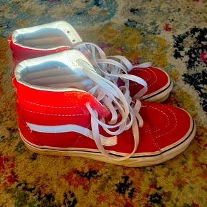 Red Lace Up women’s vans